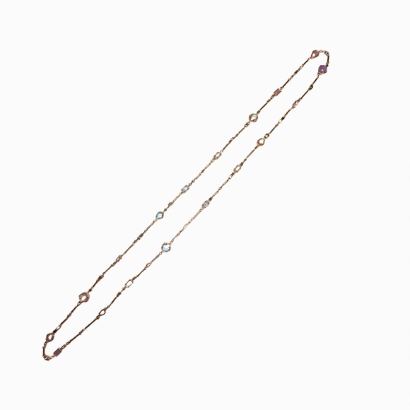 ✨ Kendra Scott Silver Station Necklace – Iridescent Multi-Stone ✨ - Picture 3 of 4
